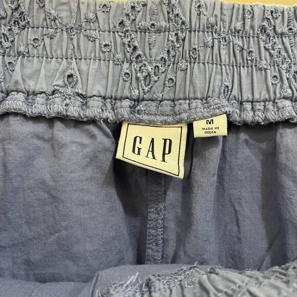 Gap Eyelet Cotton Midi Skirt Periwinkle Blue - Picture 2 of 3